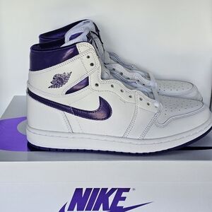 Wmns Air Jordan 1 High OG White/Court Purple Size 7.5 CD0461-151